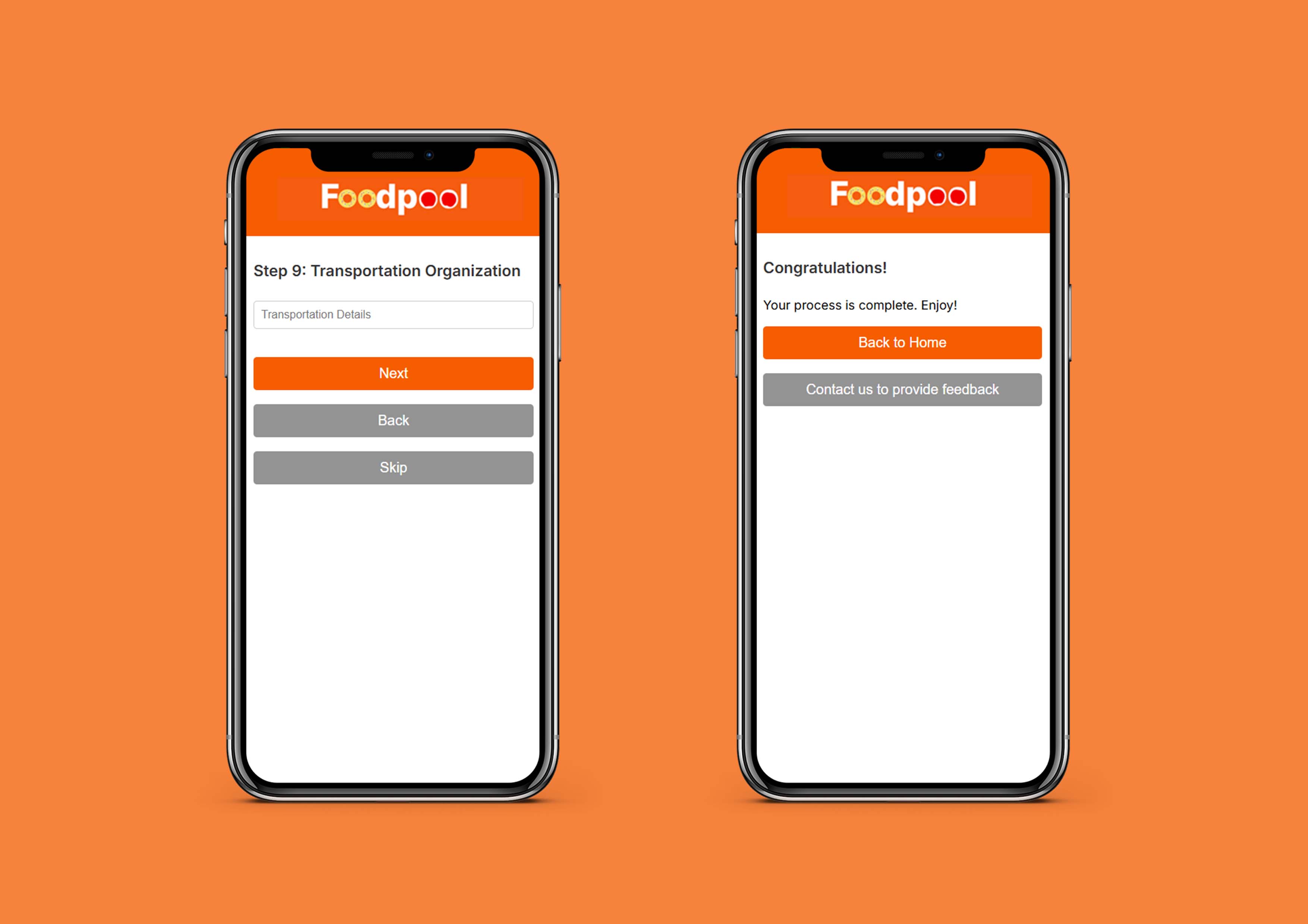 Fifth Screen for Foodpool App