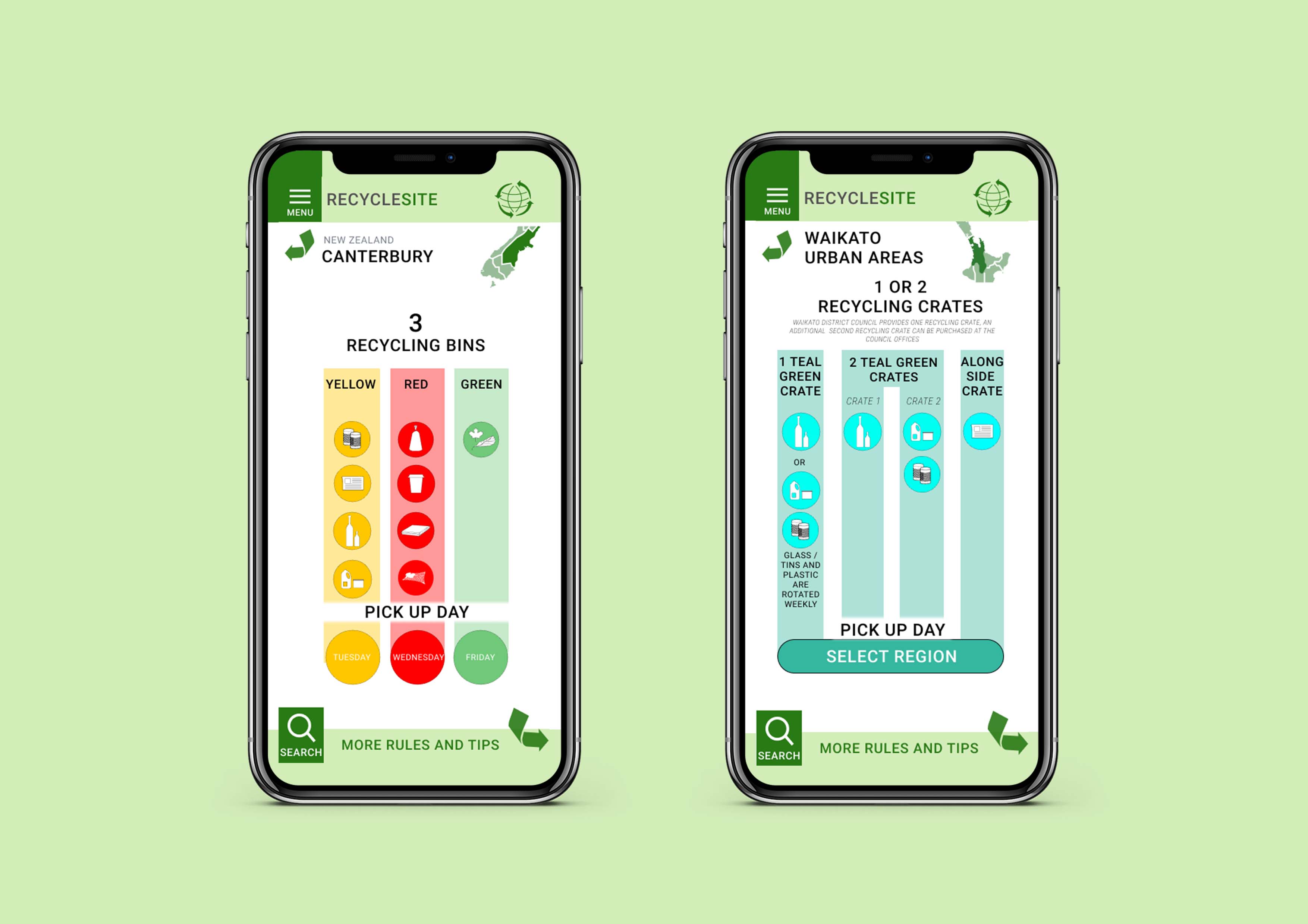 Second Screen for Recycling App