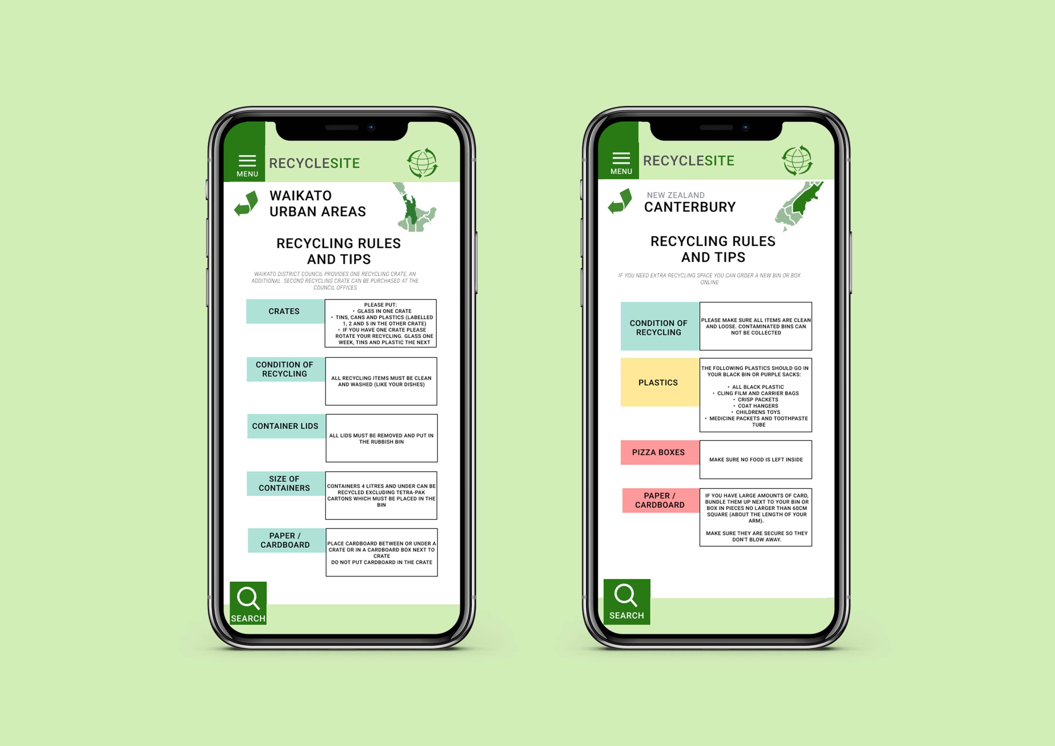 Third Screen for Recycling App